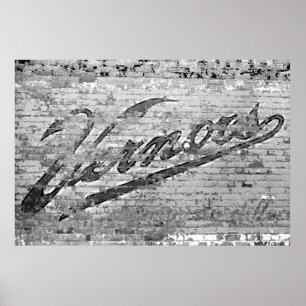 Vintage Vernors Wall Ann Arbor Michigan 1999 Poster