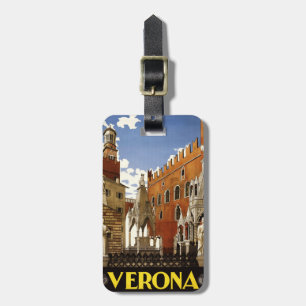 Vintage Verona Italy custom luggage tag
