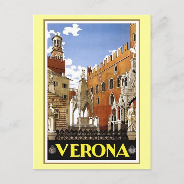 Vintage Verona Italy Postcard (Front)