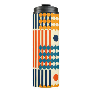 Vintage vertical seamless pattern. thermal tumbler