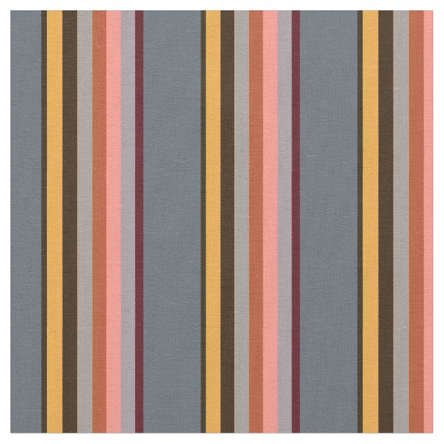 Vintage Vertical Stripes Elegant Unisex Warm Grey Fabric (Close Up)