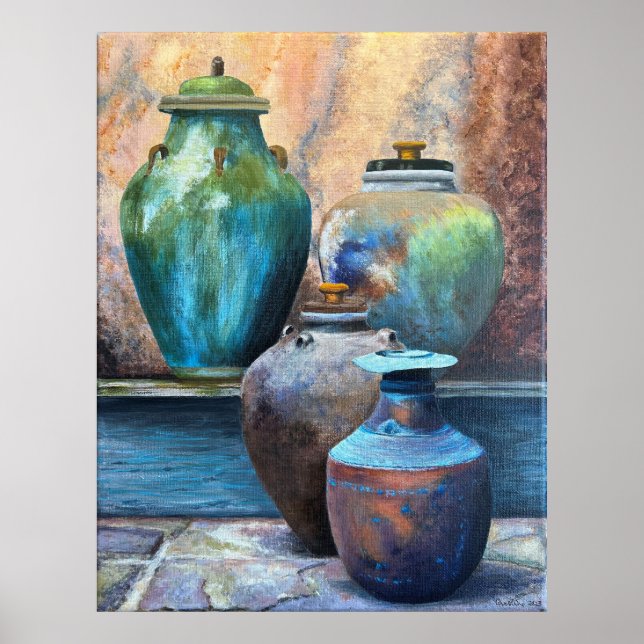 Vintage Vessels Acrylic Art Poster (Front)