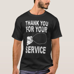 Vintage Veterans   Thank You For Your Service Awes T-Shirt