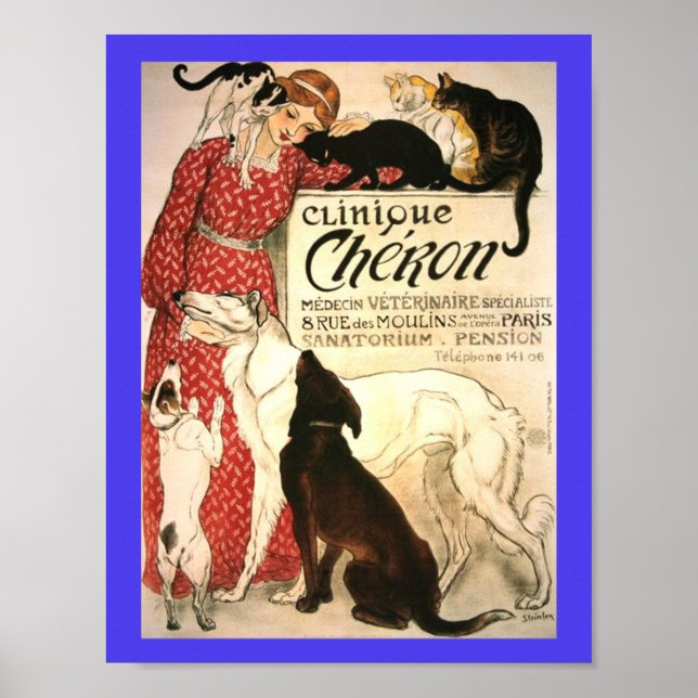 Vintage Veterinary Ad French 1905 Poster (Front)