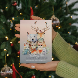 Vintage Vibe Winter Wonderland Christmas Card