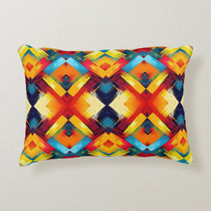 Vintage Vibes In Colours: Stylish Geometric Forms Decorative Cushion