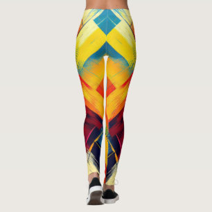 Vintage Vibes In Colours: Stylish Geometric Forms Leggings