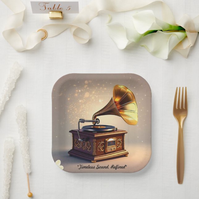 "Vintage Vibes" Paper Plate (Wedding)