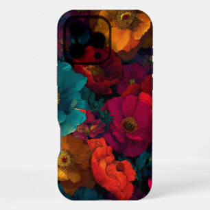 Vintage Vibrant Velvet Romance Retro Floral iPhone 16 Pro Max Case