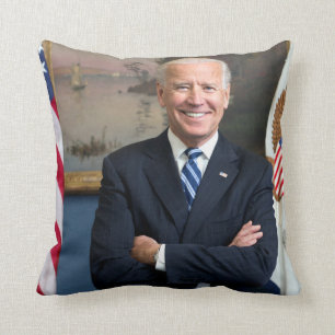 Vintage Vice President Joe Biden Portrait Cushion
