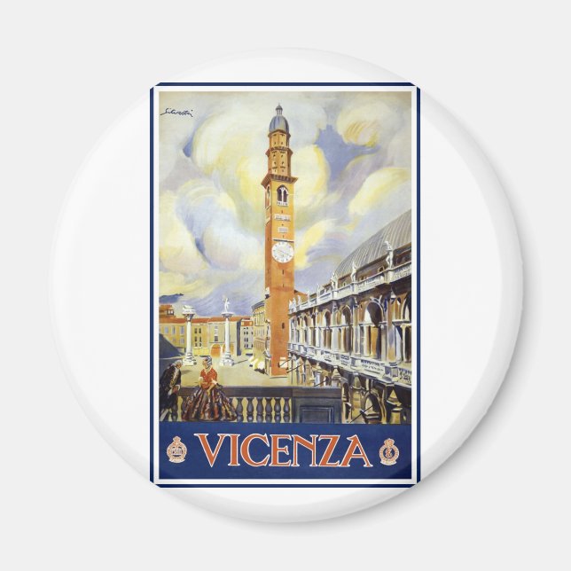 Vintage Vicenza Italy Magnet (Front)