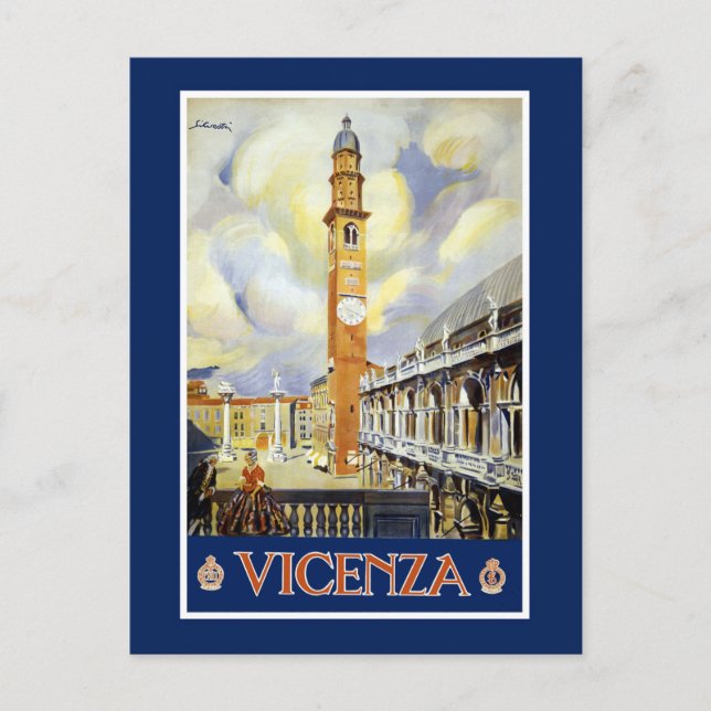 Vintage Vicenza Italy Travel Postcard (Front)