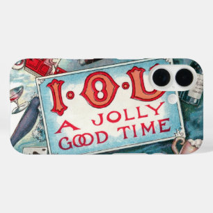 Vintage Vices Party, Gambling Drinking Smoking iPhone 16 Case