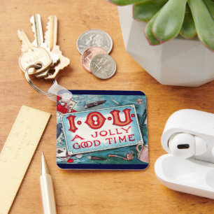 Vintage Vices Party, Gambling Drinking Smoking Key Ring