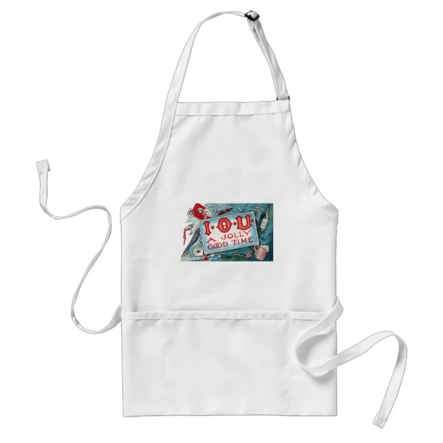 Vintage Vices Party, Gambling Drinking Smoking Standard Apron (Front)
