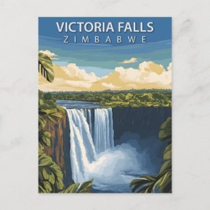 Vintage Victoria Falls Zimbabwe African Waterfall Postcard