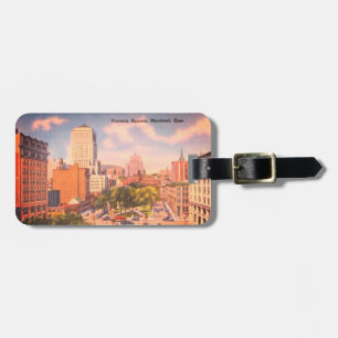 Vintage Victoria Square, Montreal, Quebec, Canada Luggage Tag