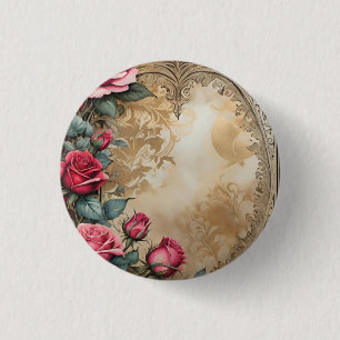Vintage Victorian 3 Cm Round Badge