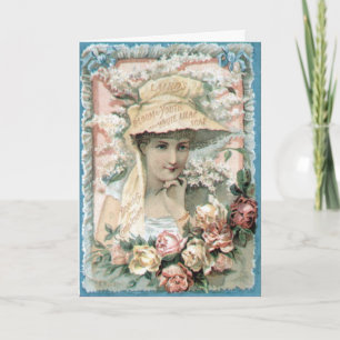 Vintage Victorian Ad Lady Everyday Card