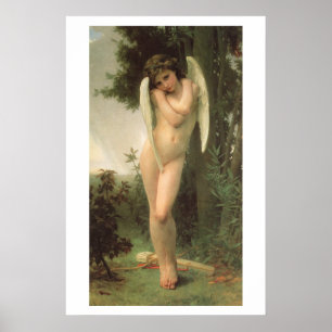 Vintage Victorian Angel Art, Cupid by Bouguereau Poster