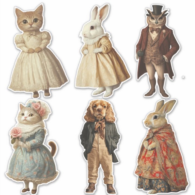 Vintage Victorian Anthropomorphism Animals (Front)
