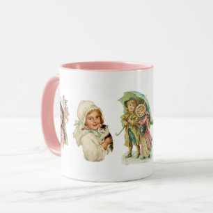 Vintage Victorian Art Children Mug