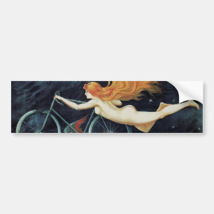 Vintage Victorian Art Nouveau, Gladiator Cycles Bumper Sticker