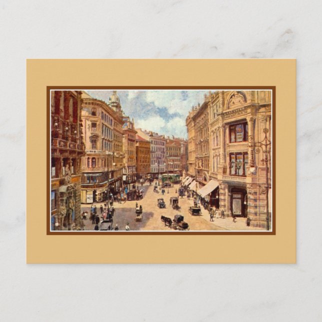 Vintage Victorian art Vienna Graben Postcard (Front)