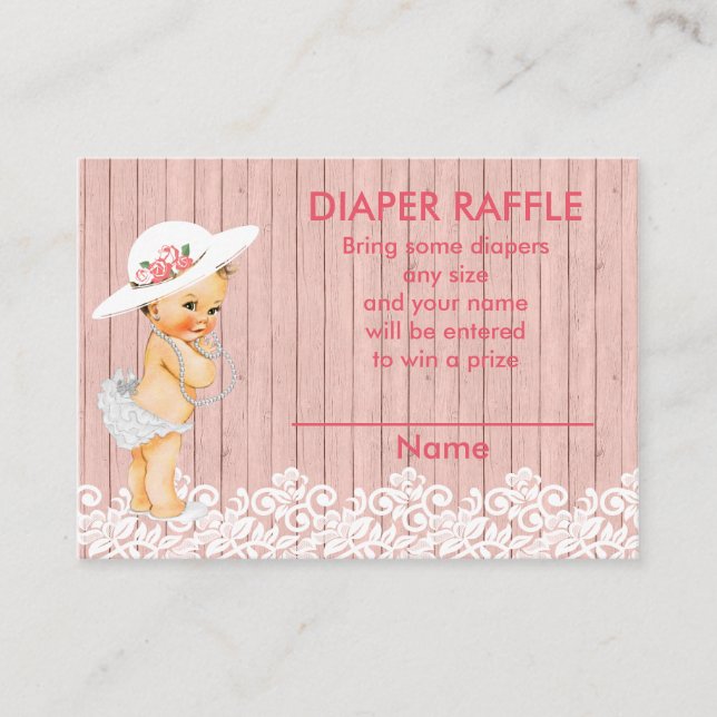 Vintage Victorian Baby Shower Raffle Insert (Front)