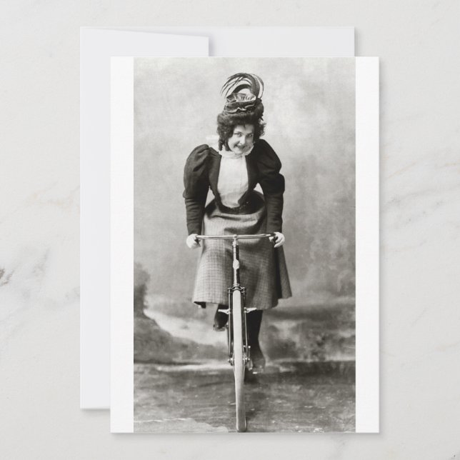 Vintage Victorian Bicycle Ride Invitation (Front)