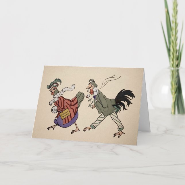 Vintage Victorian Birds Christmas Card (Front)