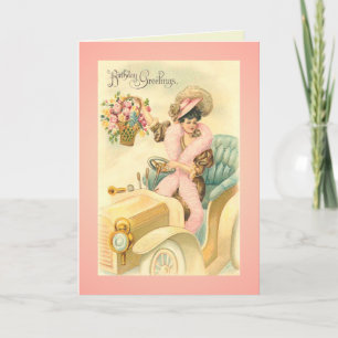 Vintage Victorian Birthday Day Card