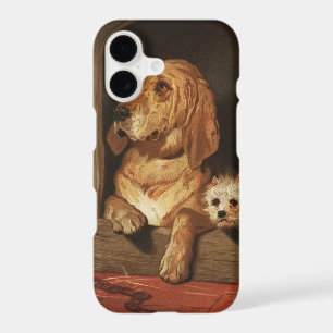 Vintage Victorian Bloodhound and Westie Dog Art