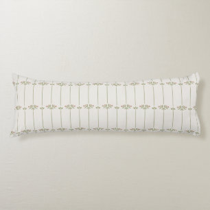 Vintage Victorian Botanical Traditional Stripes Body Cushion