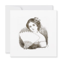 Vintage Victorian Bridal Thank You Card