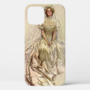 Vintage Victorian Bride, Antique Bridal Portrait iPhone 12 Case