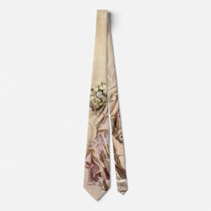 Vintage Victorian Bride, Antique Bridal Portrait Tie