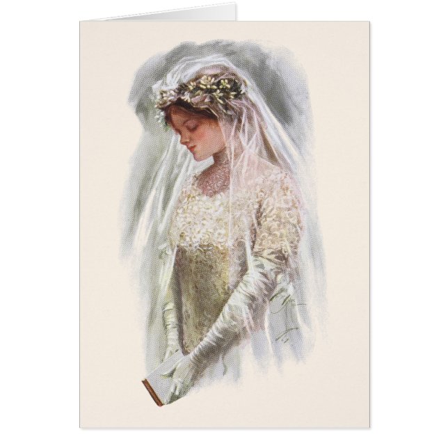 Vintage Victorian Bride with Bible Harrison Fisher (Front)