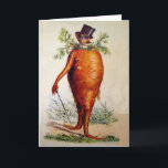 Vintage Victorian Carrot Man Christmas Card<br><div class="desc">Vintage Victorian Carrot Man Christmas Card.</div>