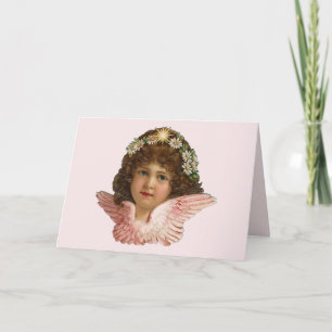 VINTAGE VICTORIAN CHERUB GREETING CARD