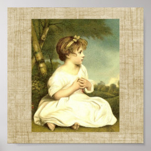 Vintage Victorian Child Sunrise Art Print