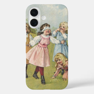 Vintage Victorian Children Play Blind Man's Bluff iPhone 16 Case