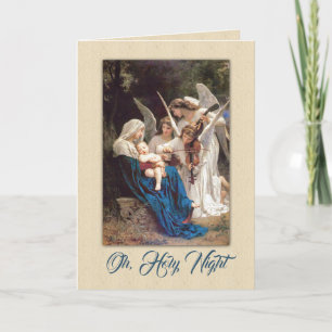 Vintage Victorian Christmas Angel and Baby Jesus Holiday Card