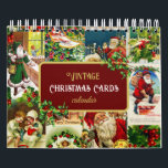 Vintage Victorian Christmas Cards Calendar<br><div class="desc">Victorian era Christmas cards collage: Santa Claus with toys,  happy children,  holly berries,  typographic Christmas greetings in old script,  perfect as gift and Christmas all year round!</div>