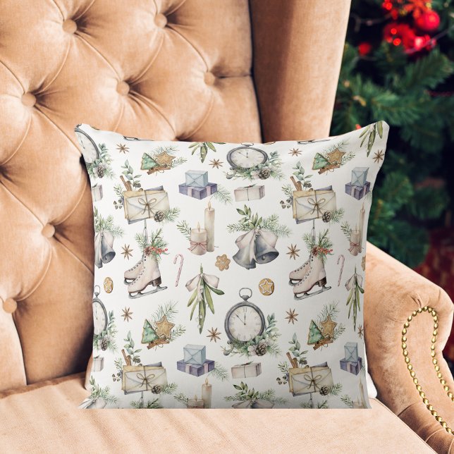 Vintage Victorian Christmas Holiday Cushion (Creator Uploaded)