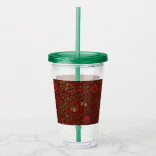 Vintage, Victorian Christmas patterned Acrylic Tumbler