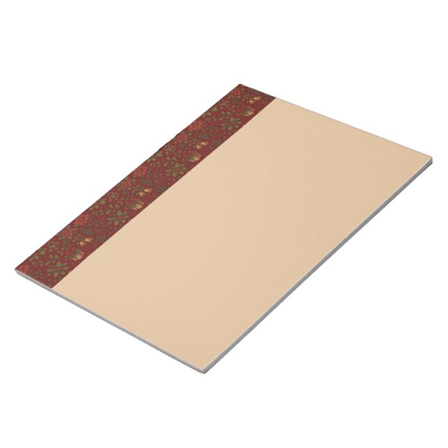 Vintage, Victorian Christmas patterned Notepad (Angled)
