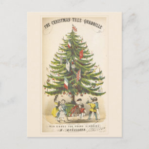 Vintage Victorian Christmas Tree Holiday Card