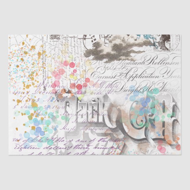 Vintage Victorian collage Tissue Paper (Front)