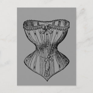 Vintage Victorian Corset Postcard